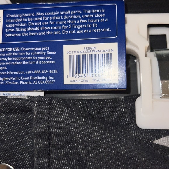 New with tags by top paw blue jean jacket with stars for you woof woof. - Picture 6 of 6